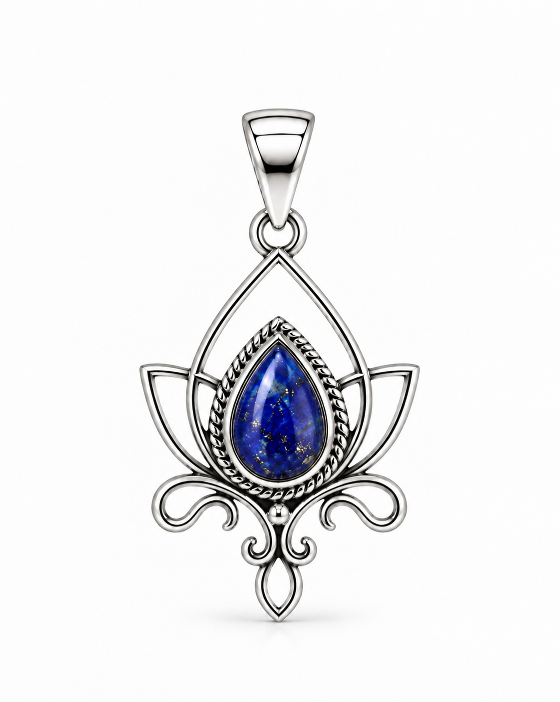 Lapis Lazuli Lotus Hanger Audrey