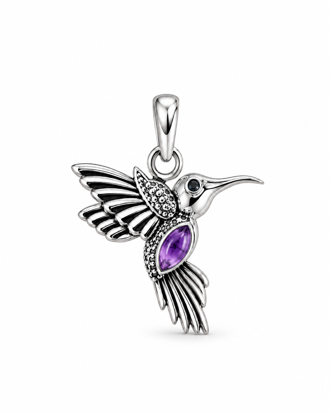 Amethist Vogel Hanger Chieko
