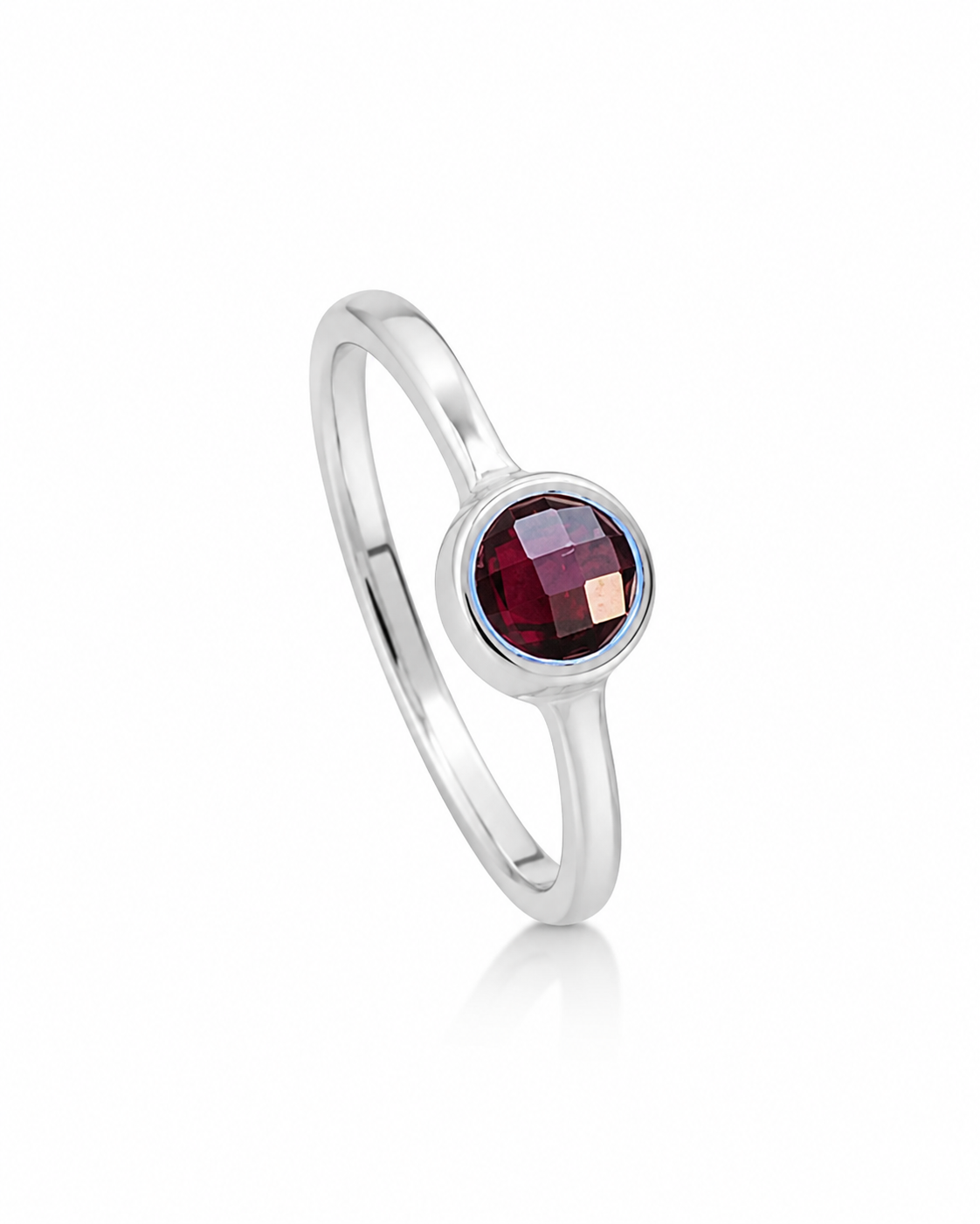 Zilveren Granaat Ring Agni