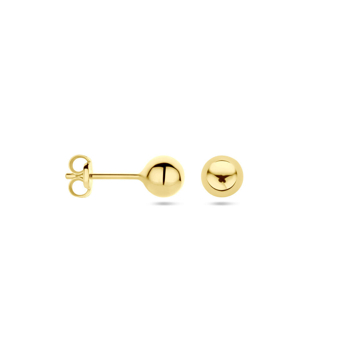 14K Gouden Bolletjes Oorknoppen 5mm Bellagio