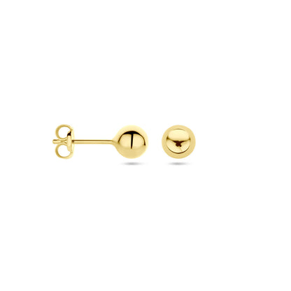 14K Gouden Bolletjes Oorknoppen 5mm Bellagio