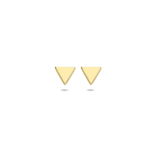 14K Gold Triangle Stud Earrings Pienza