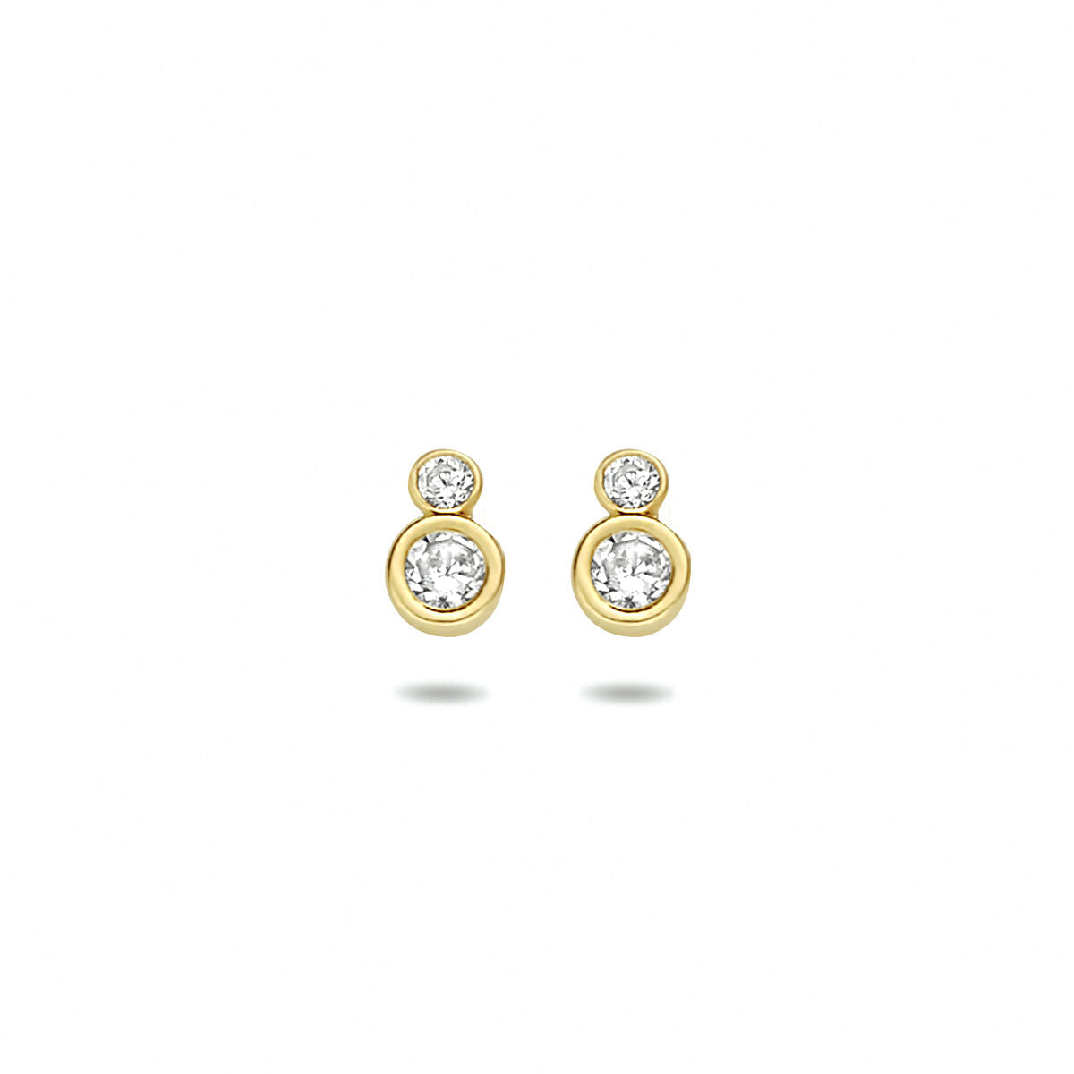 14K Gouden Zirkonia Oorknoppen Cortona