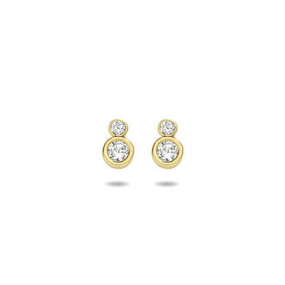 14K Gouden Zirkonia Oorknoppen Cortona