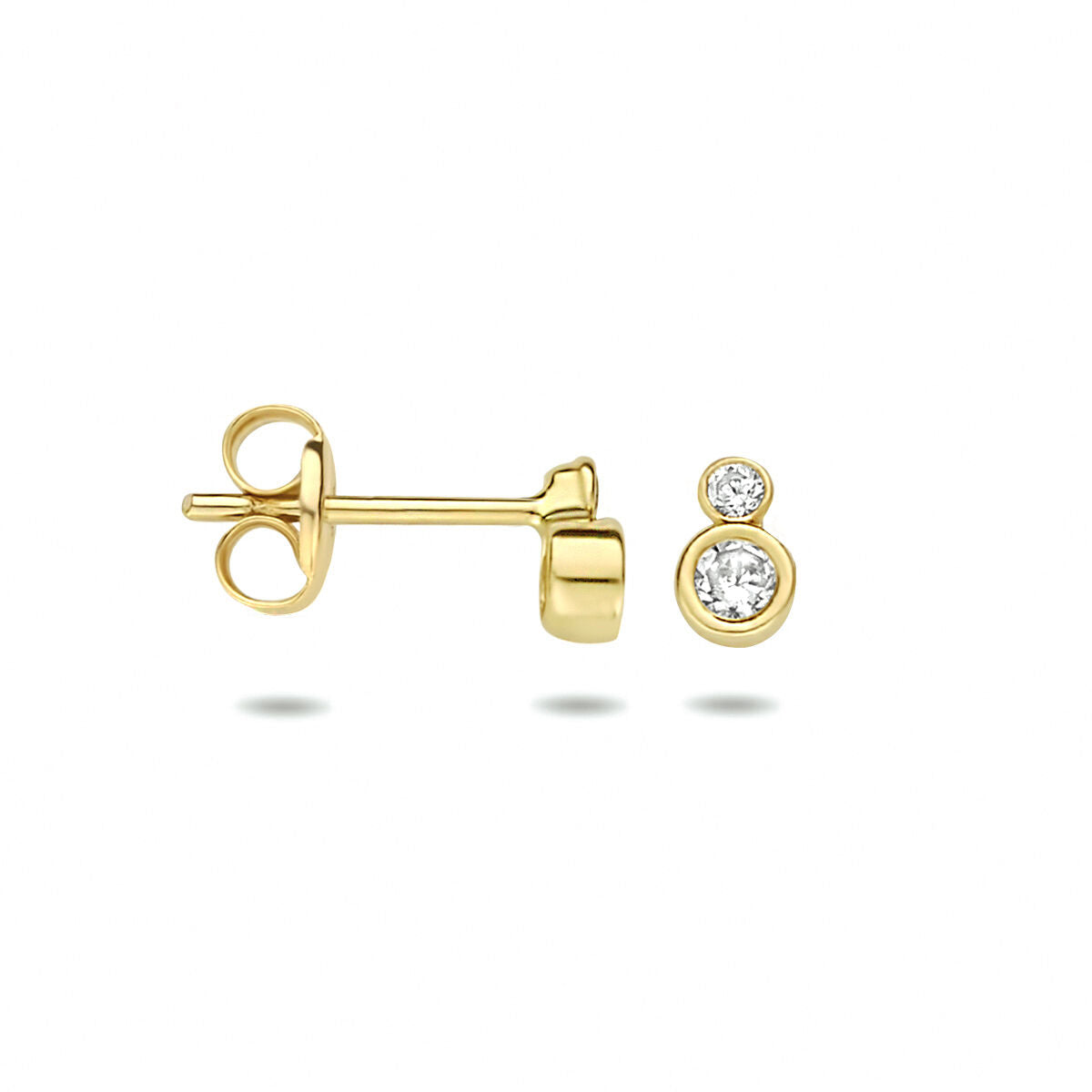 14K Gouden Zirkonia Oorknoppen Cortona