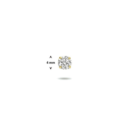 14K Gouden Zirkonia Oorknop Ostuni