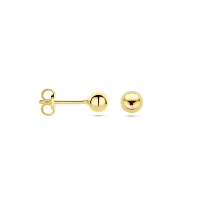 9K Gouden Bolletjes Oorknoppen 4mm Rome