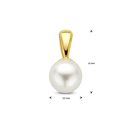 9K Gouden Hanger Zoetwaterparel Palermo