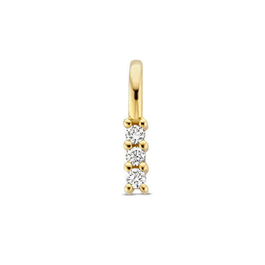 14K Gold Diamond Pendant Monaco