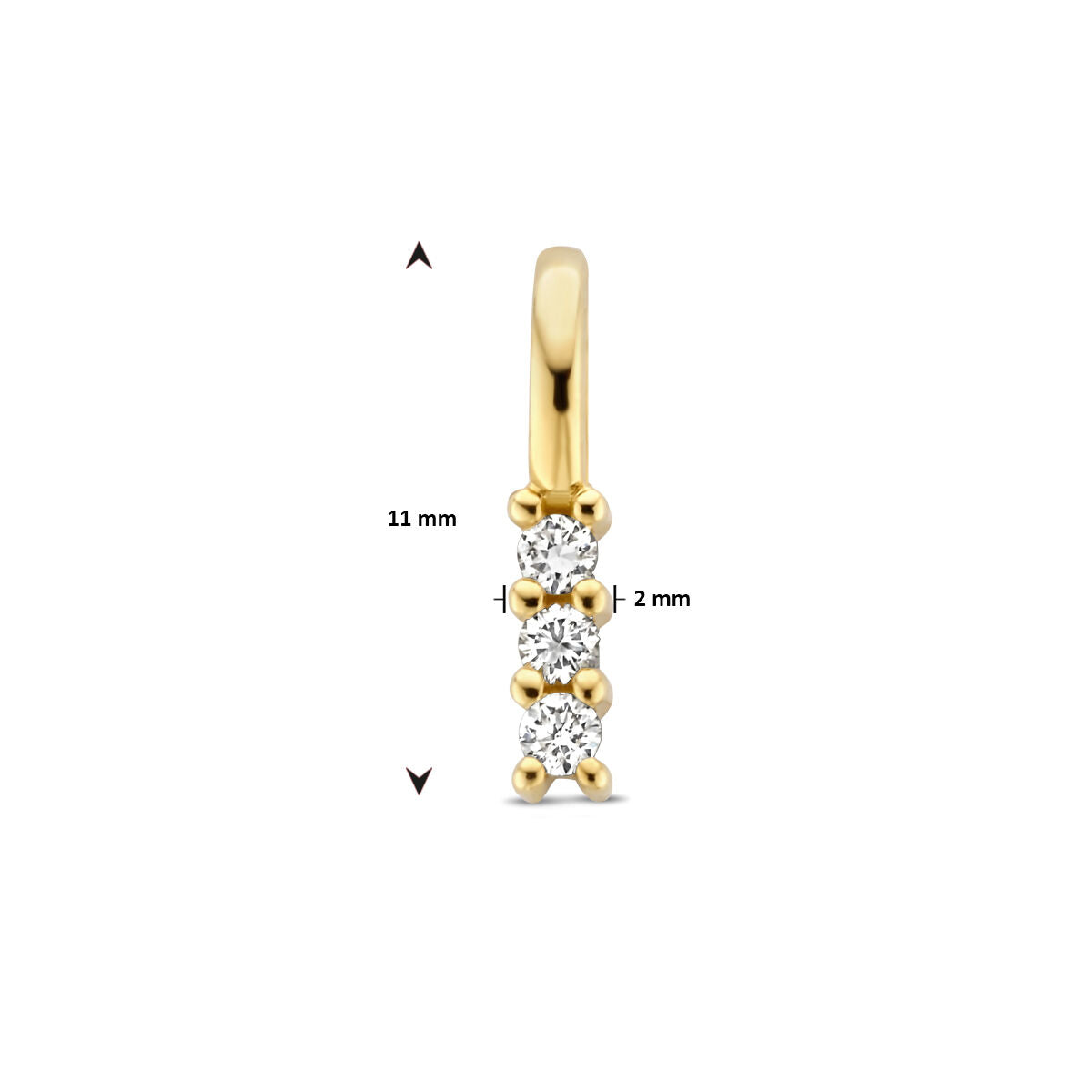 14K Gouden Diamanten Hanger Monaco