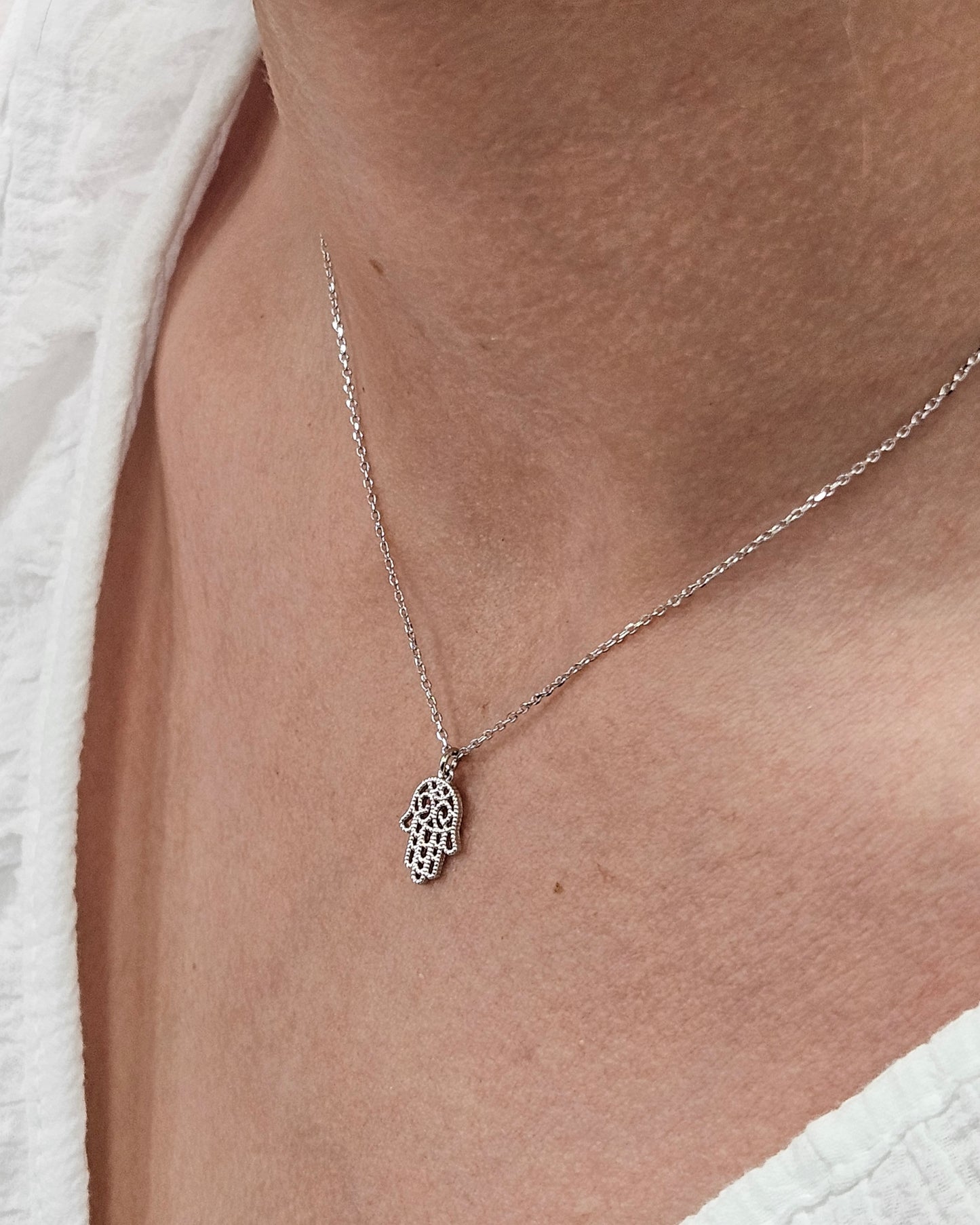 Hamsa Hand Necklace Aliza