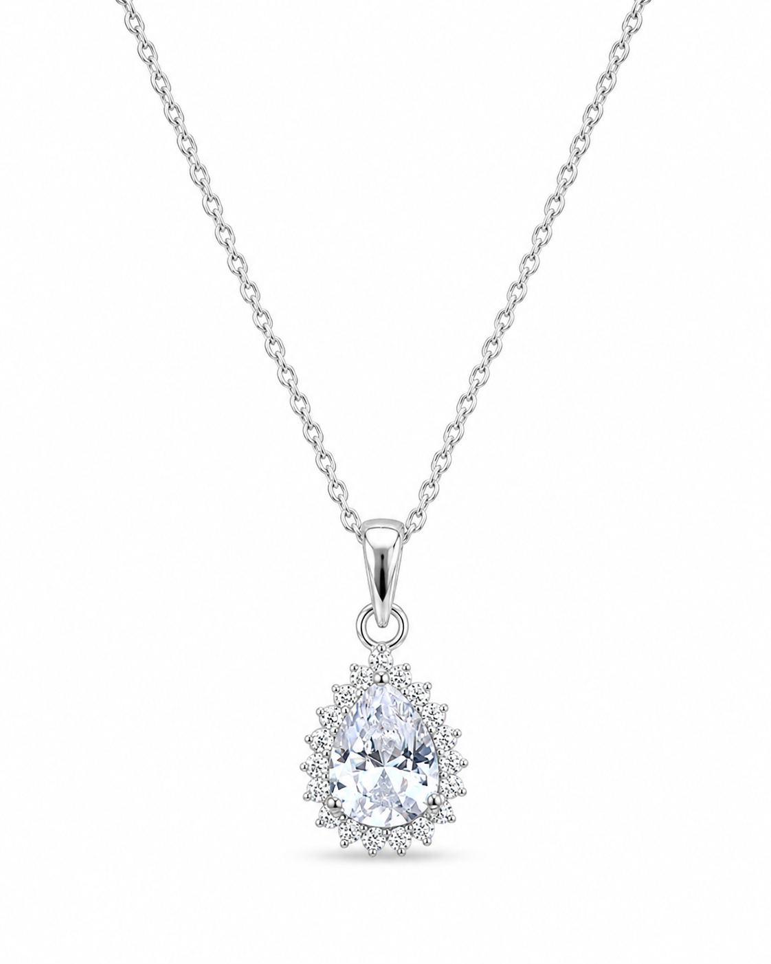 Silver Zirconia Necklace Zina