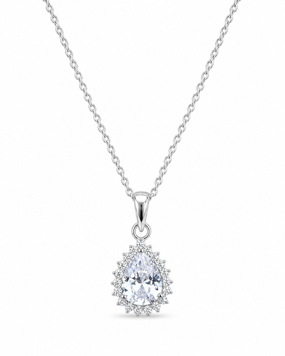 Silver Zirconia Necklace Zina