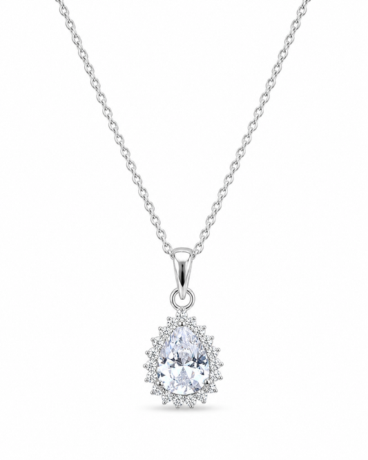 Silver Zirconia Necklace Zina