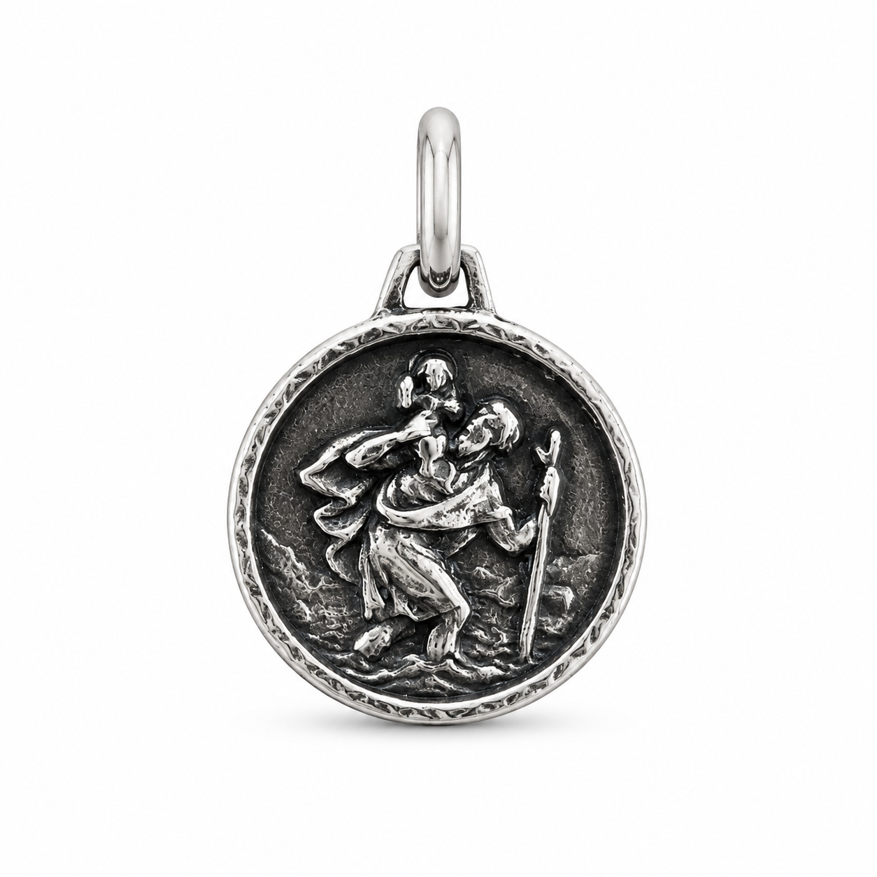 Saint Christopher Pendant Round