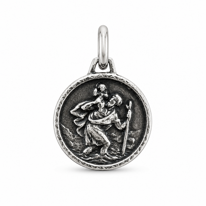 Saint Christopher Pendant Round