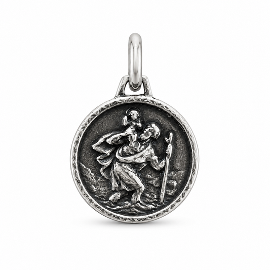Saint Christopher Pendant Round