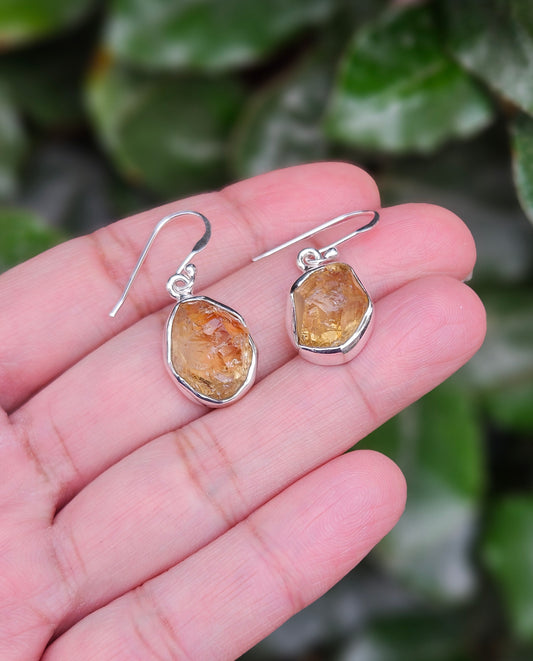 Raw Citrine Hinata Earrings