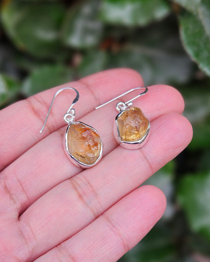 Raw Citrine Hinata Earrings