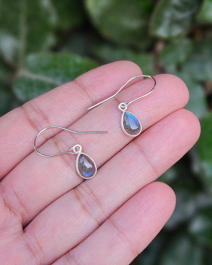 Labradorite Earrings Aura Protector