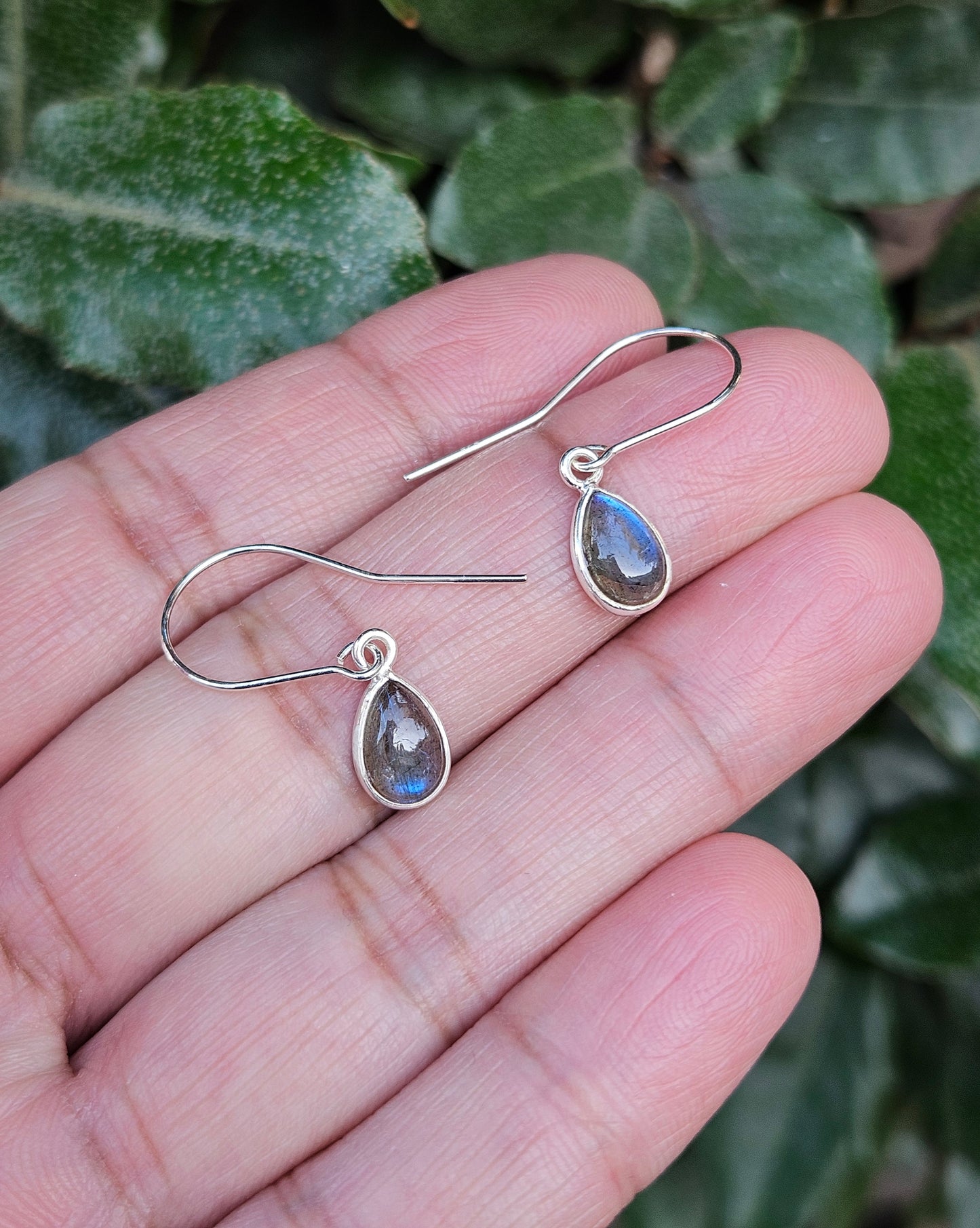Labradorite Earrings Aura Protector