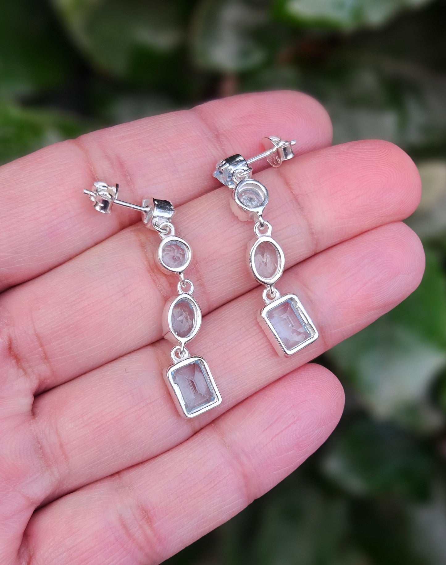 Blauw Topaas Oorbellen Juyo