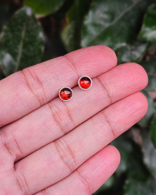 Barnsteen Oorbellen Zonnevlecht