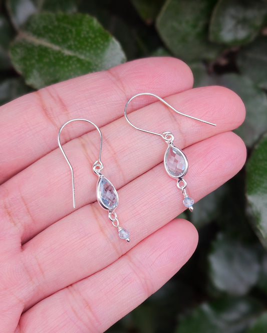 Blauw Topaas Oorbellen Darya