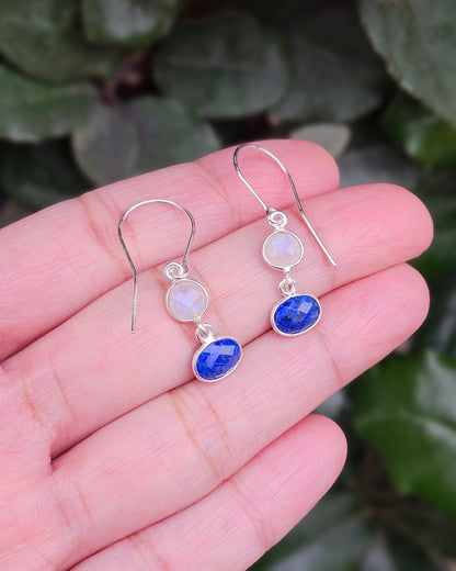 Lapis and Moonstone Earrings Indira