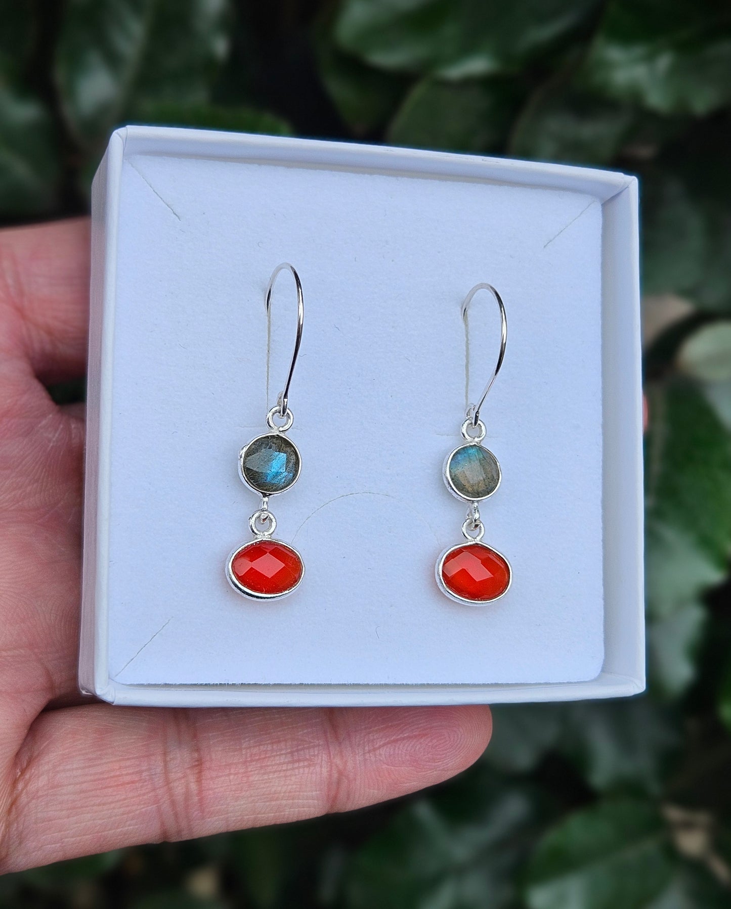 Labradorite and Carnelian Earrings Safira