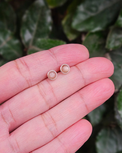 Maansteen Oorknoppen Peach