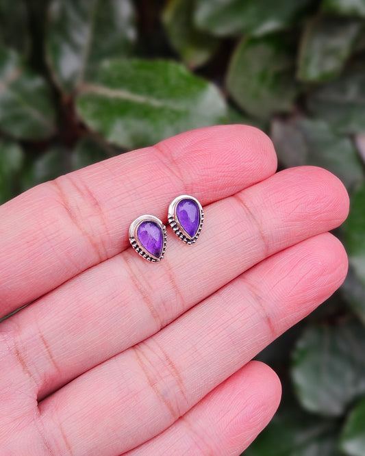 Amethist Oorknoppen Indigo