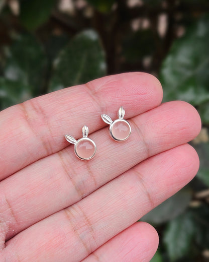 Rose Quartz Stud Earrings Upendo