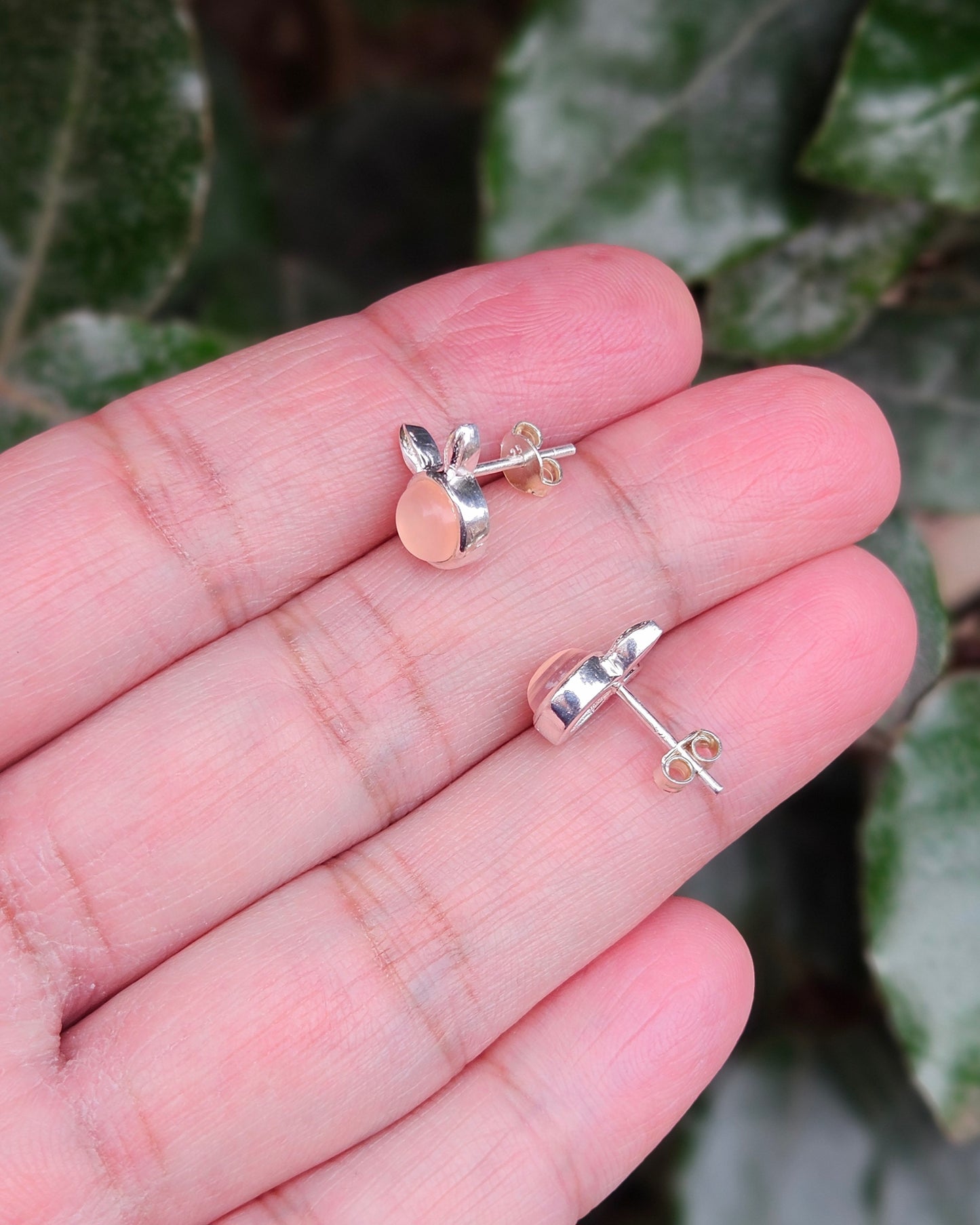 Rose Quartz Stud Earrings Upendo