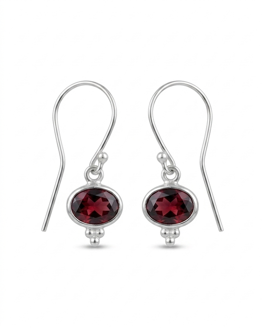 Garnet Earrings Niko