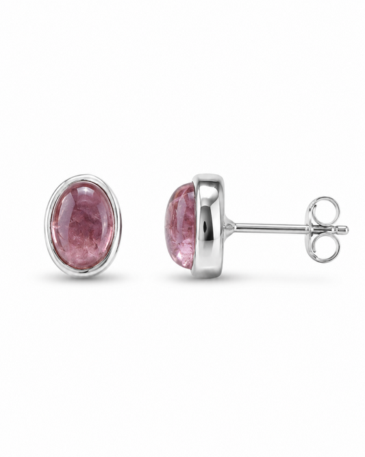Pink Tourmaline Stud Earrings Rubina
