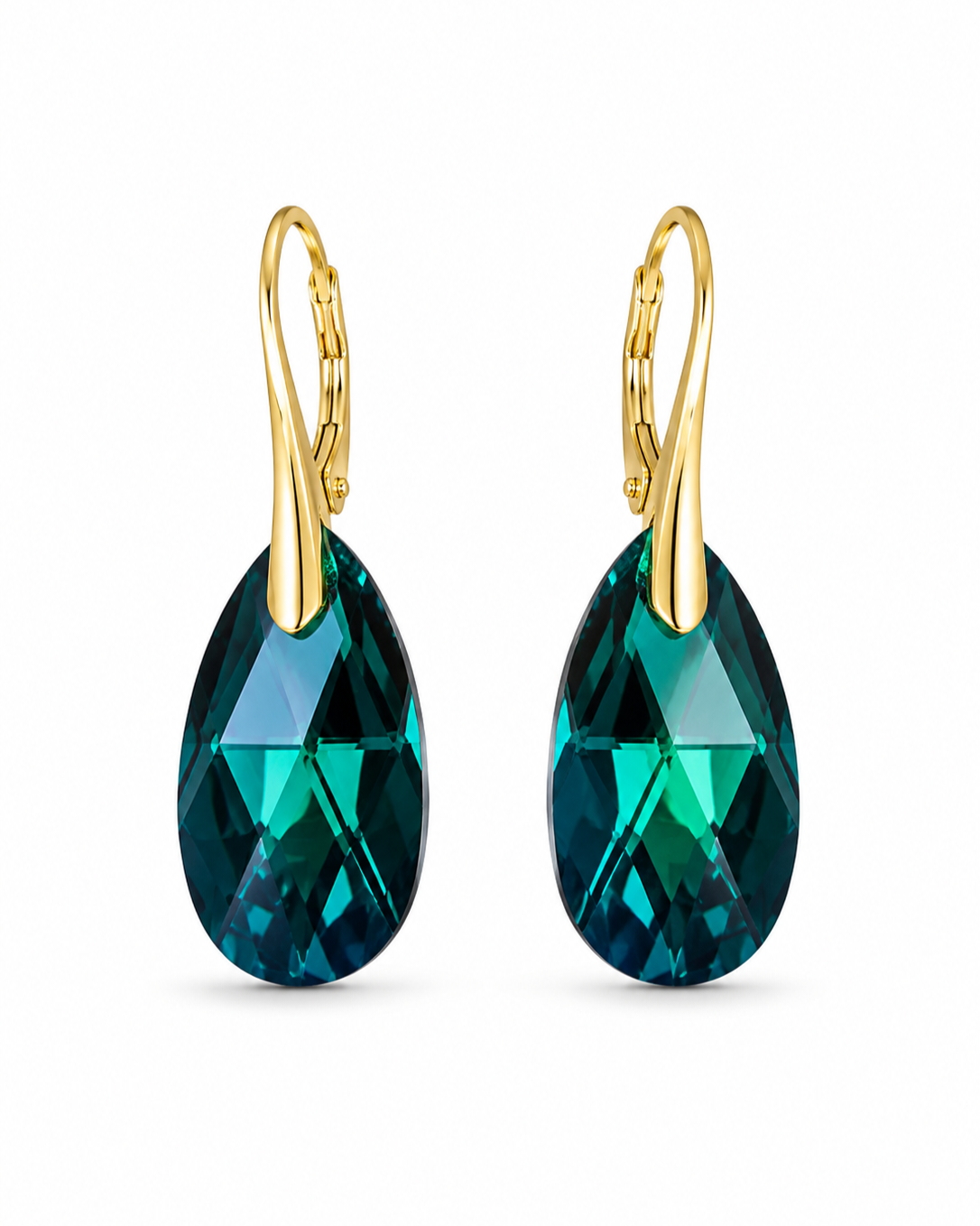 Swarovski Elements Oorbellen Emerald 22mm