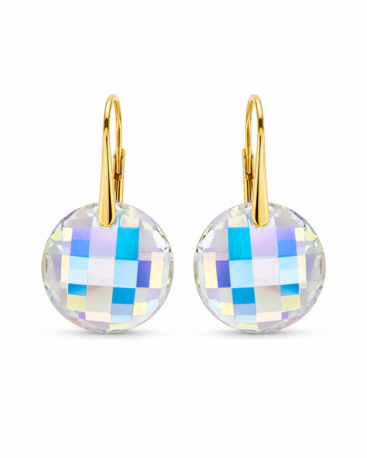 Swarovski Elements Twist Earrings Crystal AB