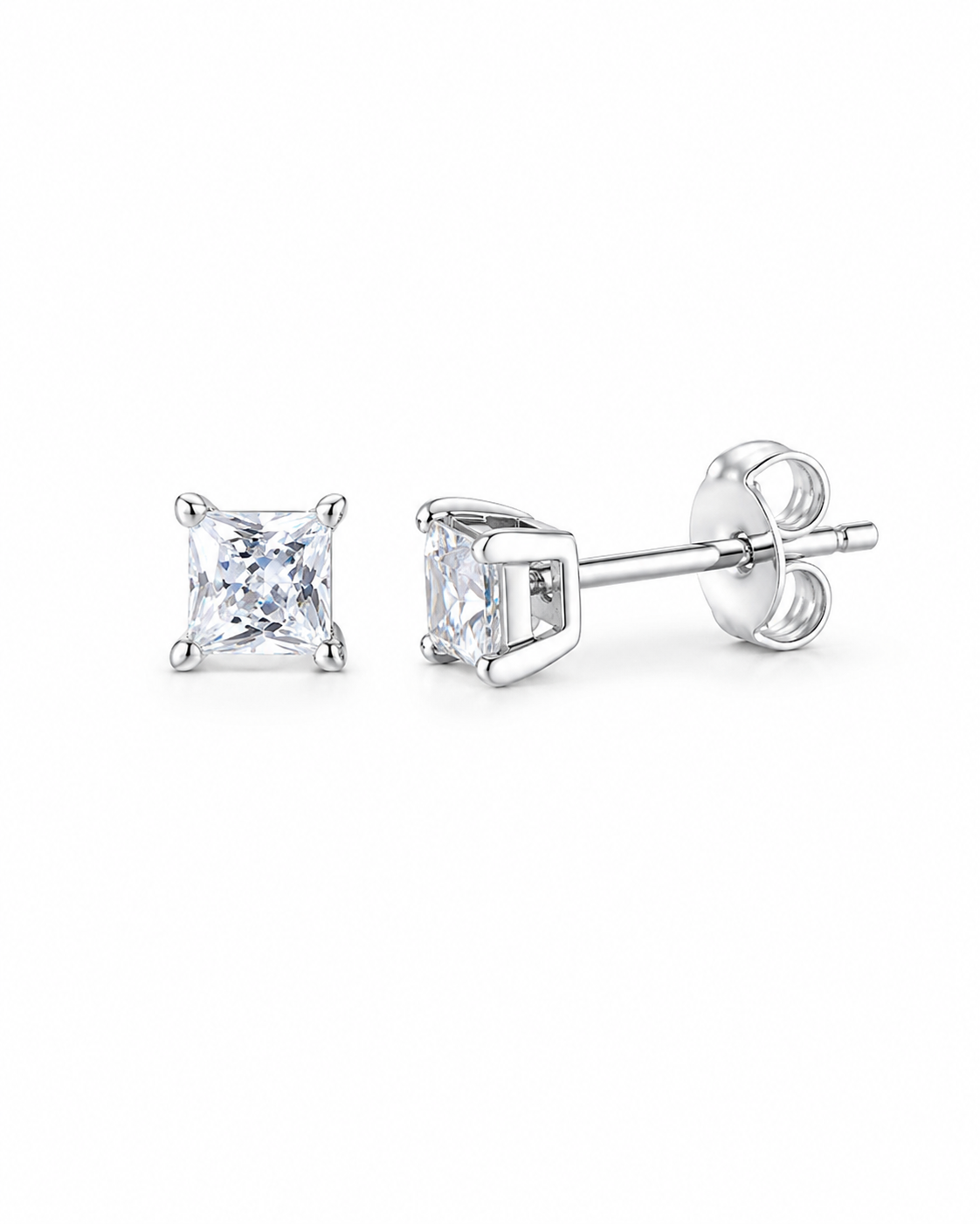 Silver Zirconia Stud Earrings Bregje