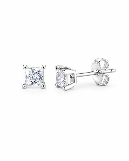Silver Zirconia Stud Earrings Bregje