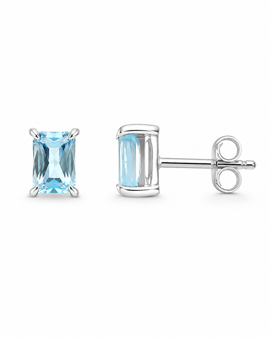 Blue Topaz Stud Earrings Vani