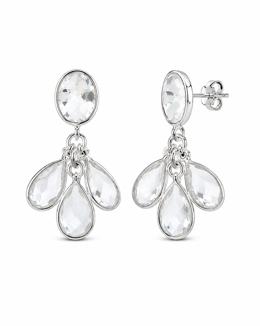 Rock Crystal Cluster Earrings Inessa