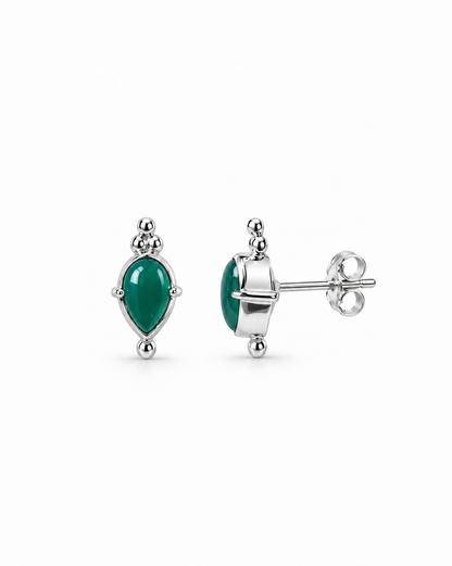 Green Onyx Earrings Cuifen