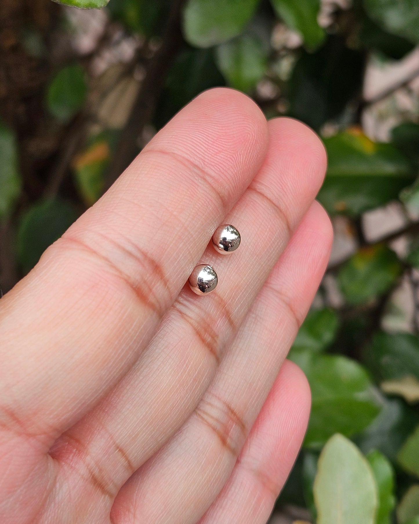 Silver Ball Stud Earrings 5mm