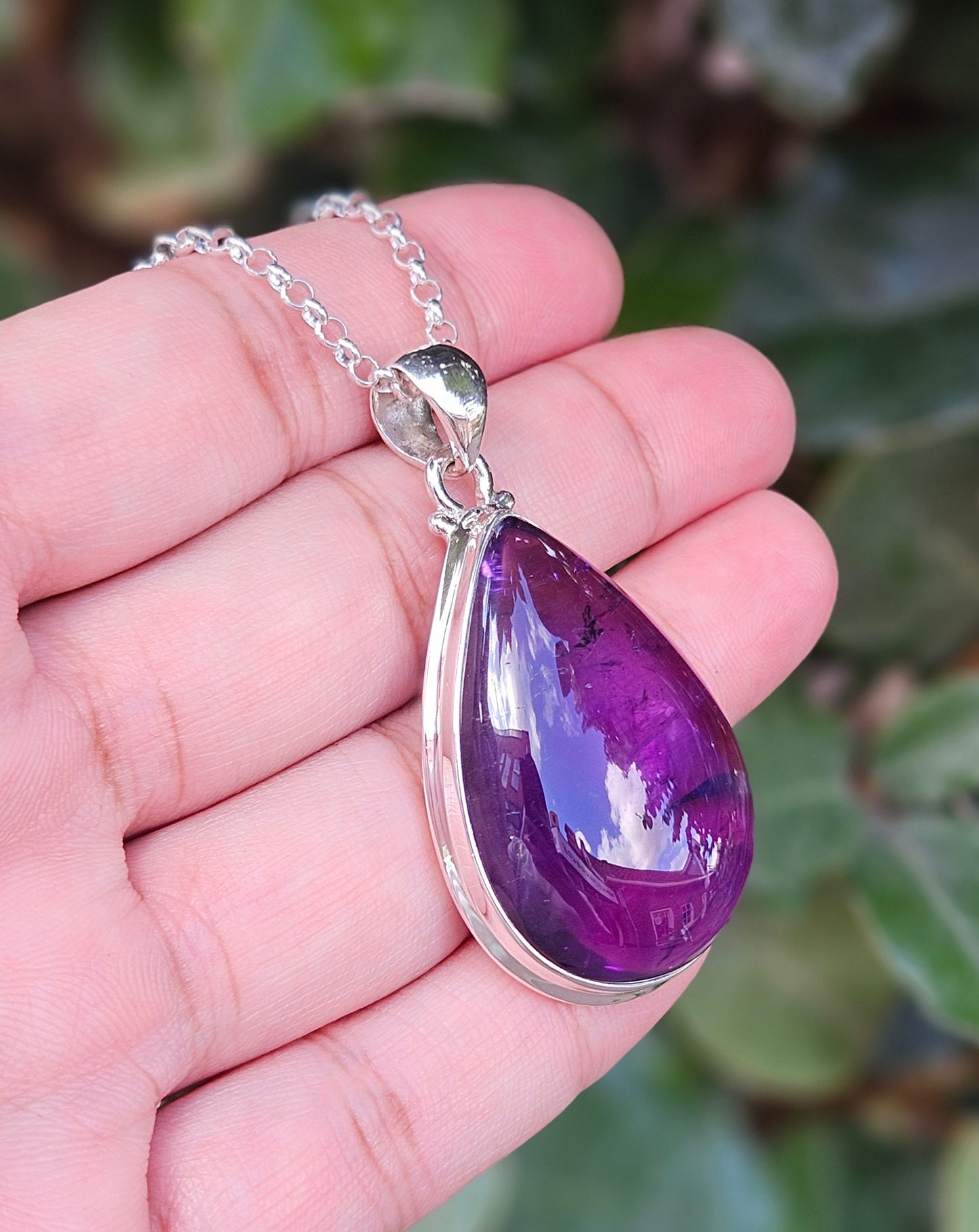 Druppelvormige Amethist Ketting Leah