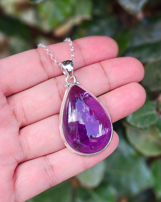 Druppelvormige Amethist Ketting Leah