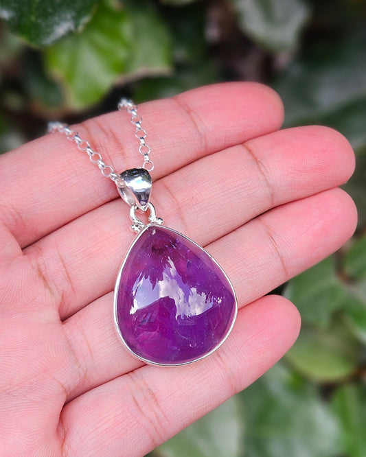 Druppelvormige Amethist Ketting Shanti