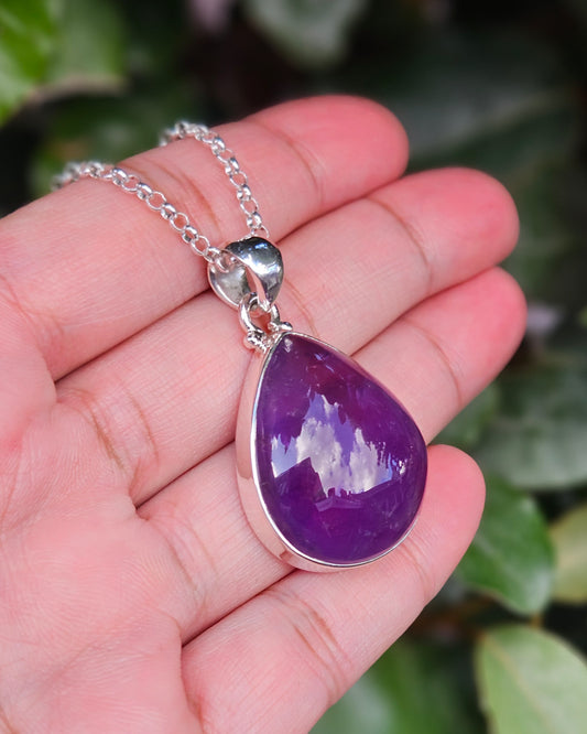 Druppelvormige Amethist Ketting Shanti