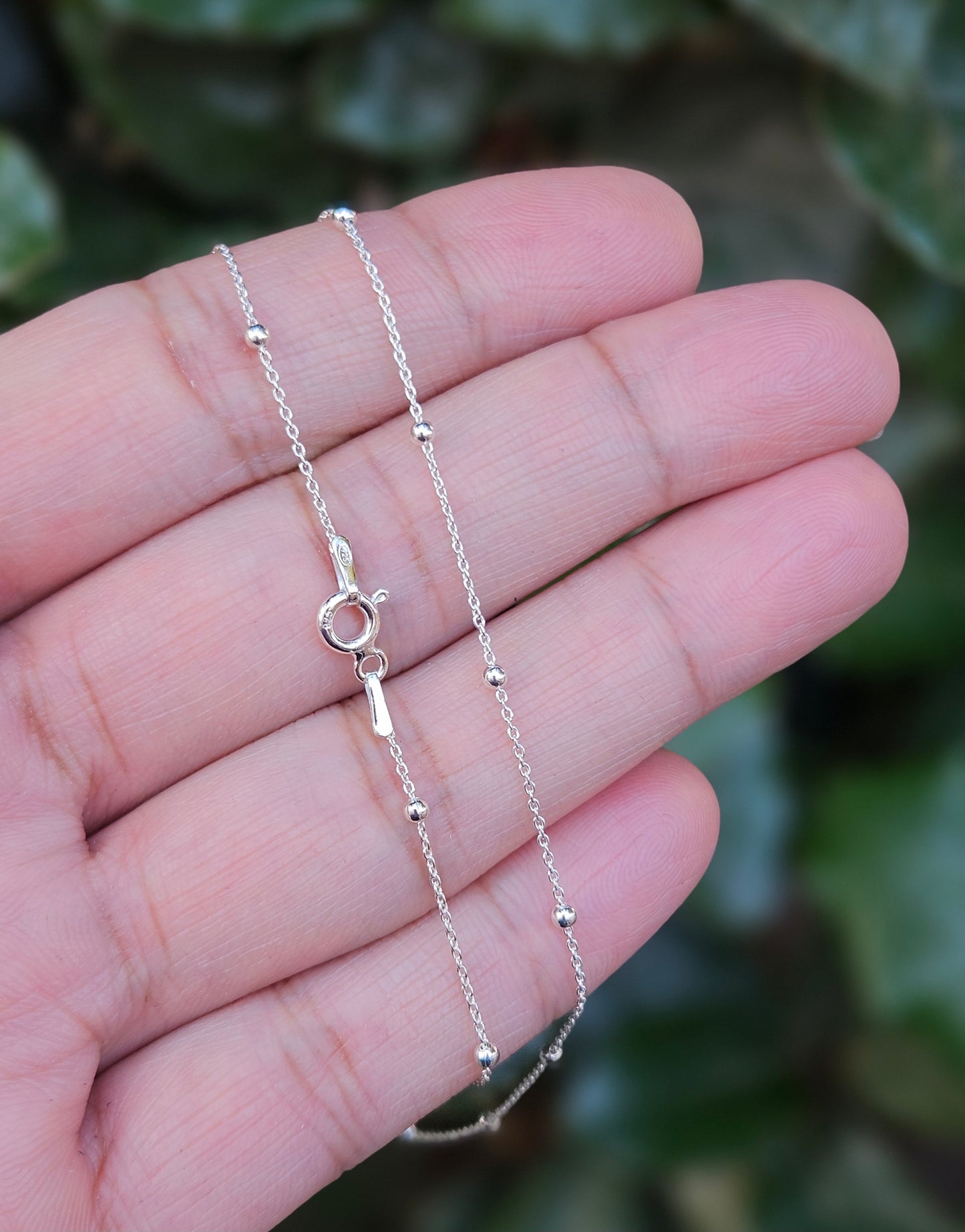 Silver ball necklace 42cm. 45cm, 50cm