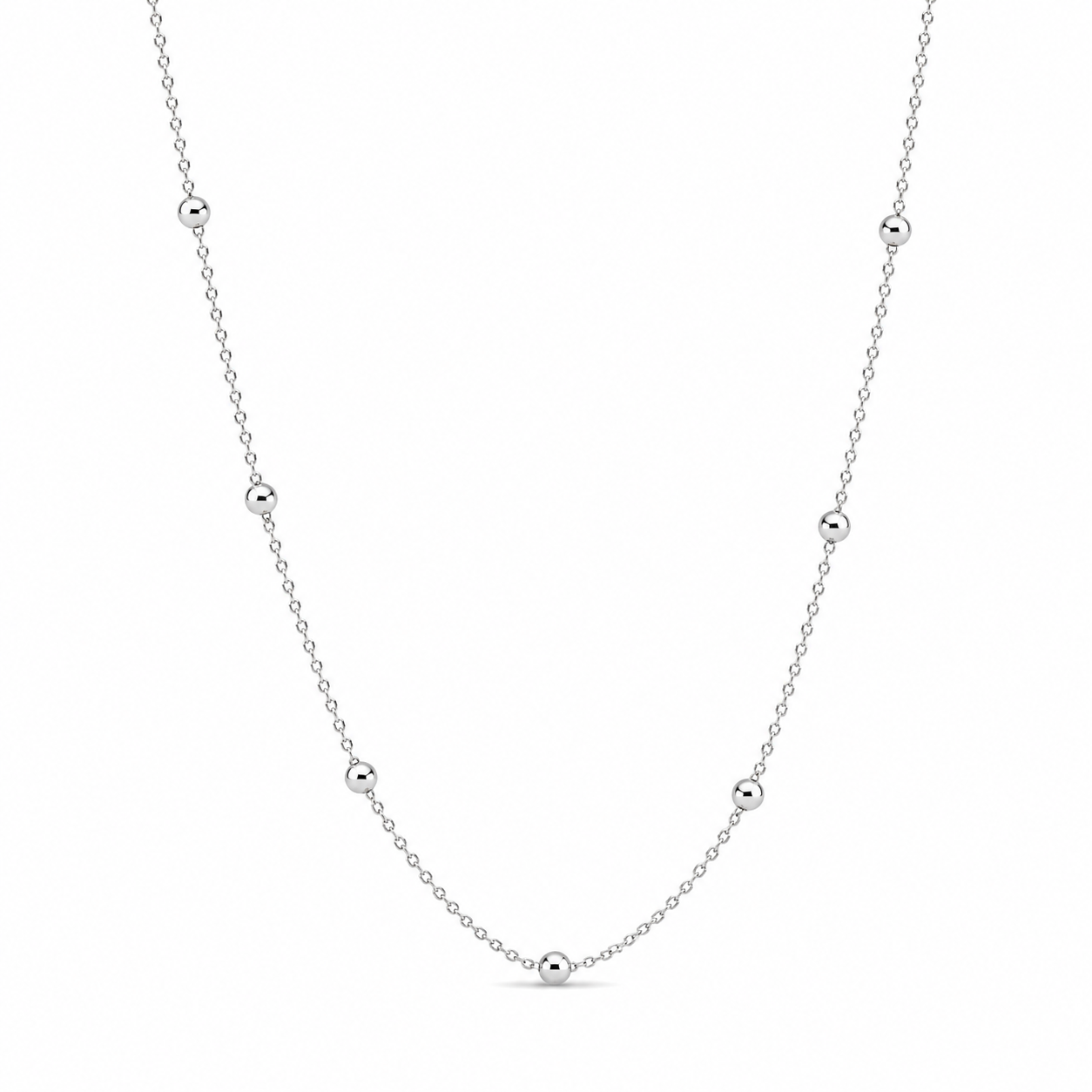 Silver ball necklace 42cm. 45cm, 50cm